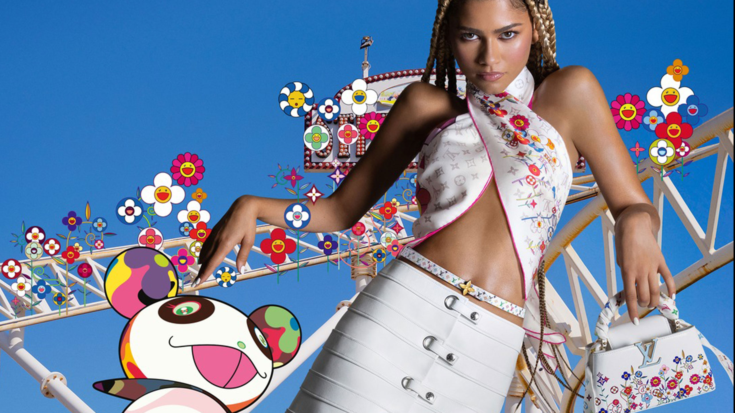 Zendaya luce la nueva colaboración entre Louis Vuitton y Murakami